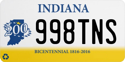 IN license plate 998TNS