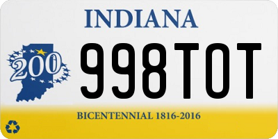 IN license plate 998TOT