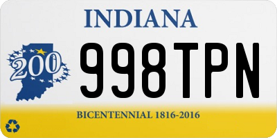 IN license plate 998TPN