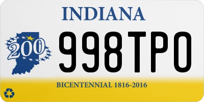 IN license plate 998TPO