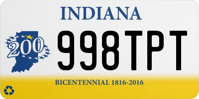 IN license plate 998TPT