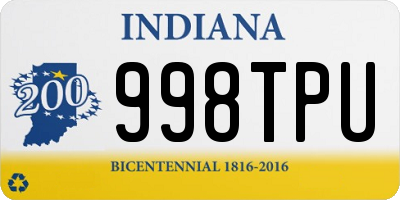 IN license plate 998TPU