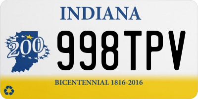 IN license plate 998TPV