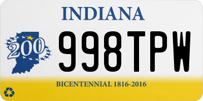 IN license plate 998TPW