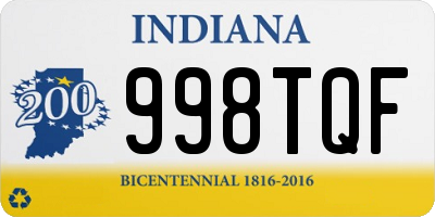 IN license plate 998TQF