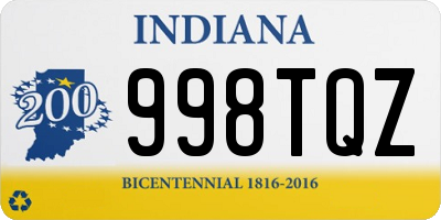 IN license plate 998TQZ