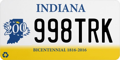 IN license plate 998TRK