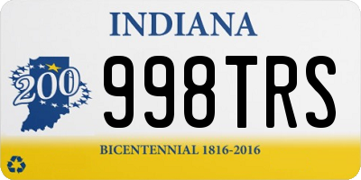 IN license plate 998TRS