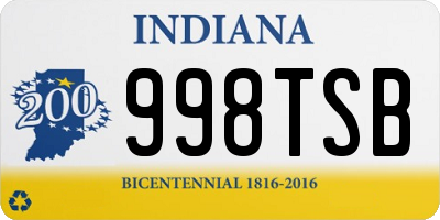 IN license plate 998TSB