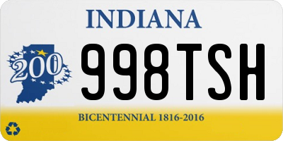 IN license plate 998TSH