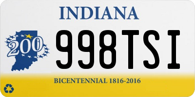 IN license plate 998TSI