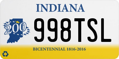 IN license plate 998TSL