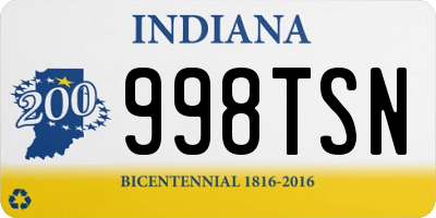 IN license plate 998TSN