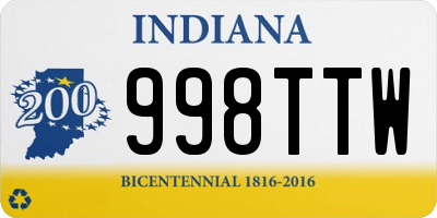 IN license plate 998TTW