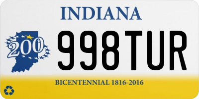 IN license plate 998TUR