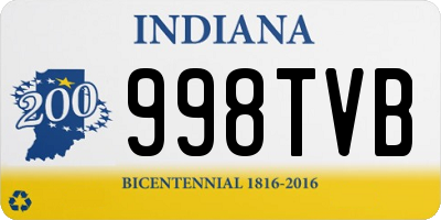 IN license plate 998TVB