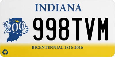 IN license plate 998TVM