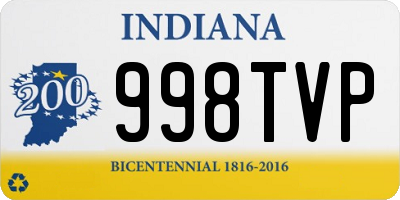 IN license plate 998TVP