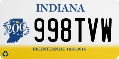 IN license plate 998TVW