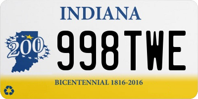 IN license plate 998TWE