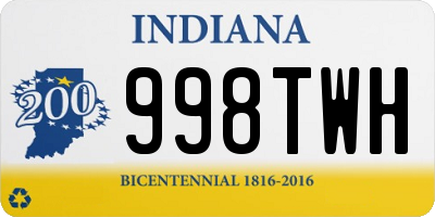 IN license plate 998TWH