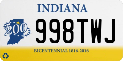 IN license plate 998TWJ