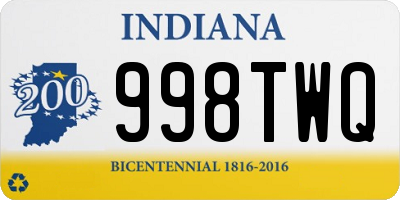 IN license plate 998TWQ