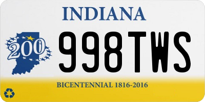 IN license plate 998TWS