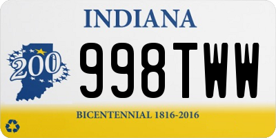 IN license plate 998TWW