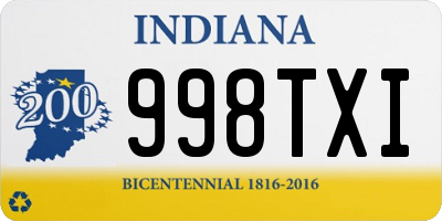 IN license plate 998TXI