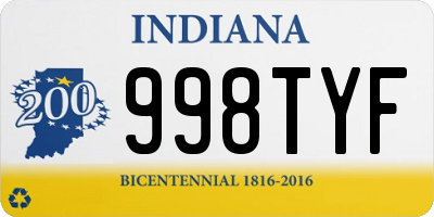 IN license plate 998TYF