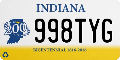 IN license plate 998TYG