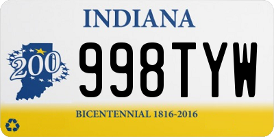 IN license plate 998TYW