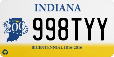 IN license plate 998TYY