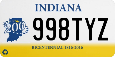 IN license plate 998TYZ