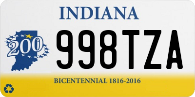 IN license plate 998TZA