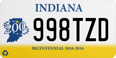 IN license plate 998TZD