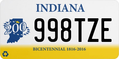 IN license plate 998TZE