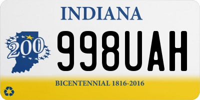 IN license plate 998UAH