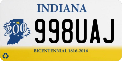 IN license plate 998UAJ