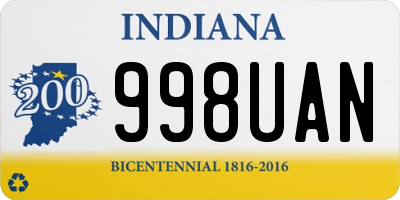 IN license plate 998UAN