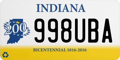 IN license plate 998UBA