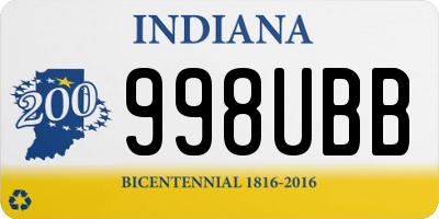 IN license plate 998UBB