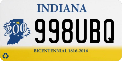 IN license plate 998UBQ