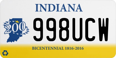 IN license plate 998UCW