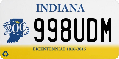 IN license plate 998UDM