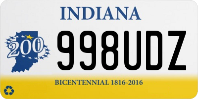 IN license plate 998UDZ
