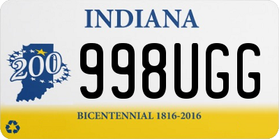 IN license plate 998UGG