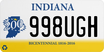 IN license plate 998UGH