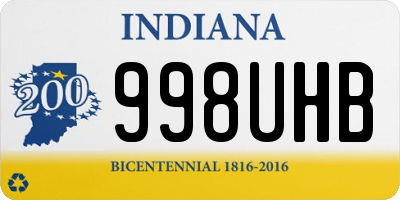IN license plate 998UHB